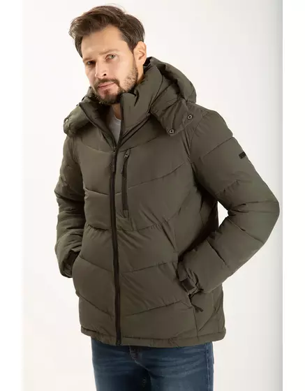 Kurtka zimowa męska zielona 40251-002 KHAKI